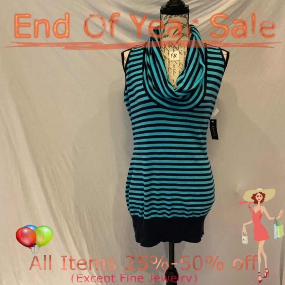 NWT-Tracy M cowl neck sweater tank top